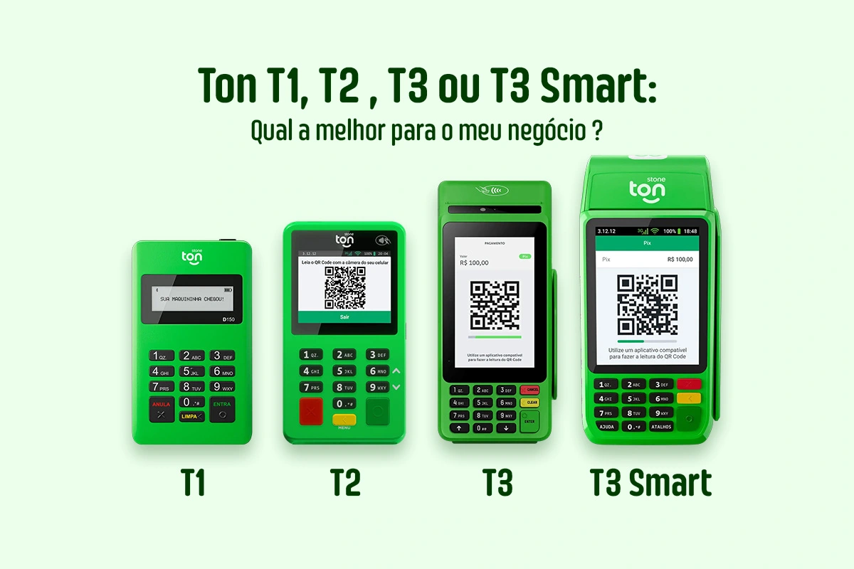 Capa do artigo Ton T1, T2, T3 ou T3 Smart: qual escolher para meu negócio?